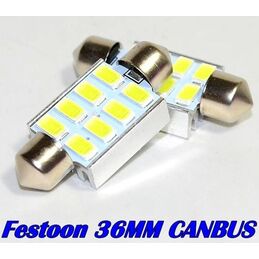 C5W CANBUS FESTOON 8 LED SMD 36 MM DISIPADOR