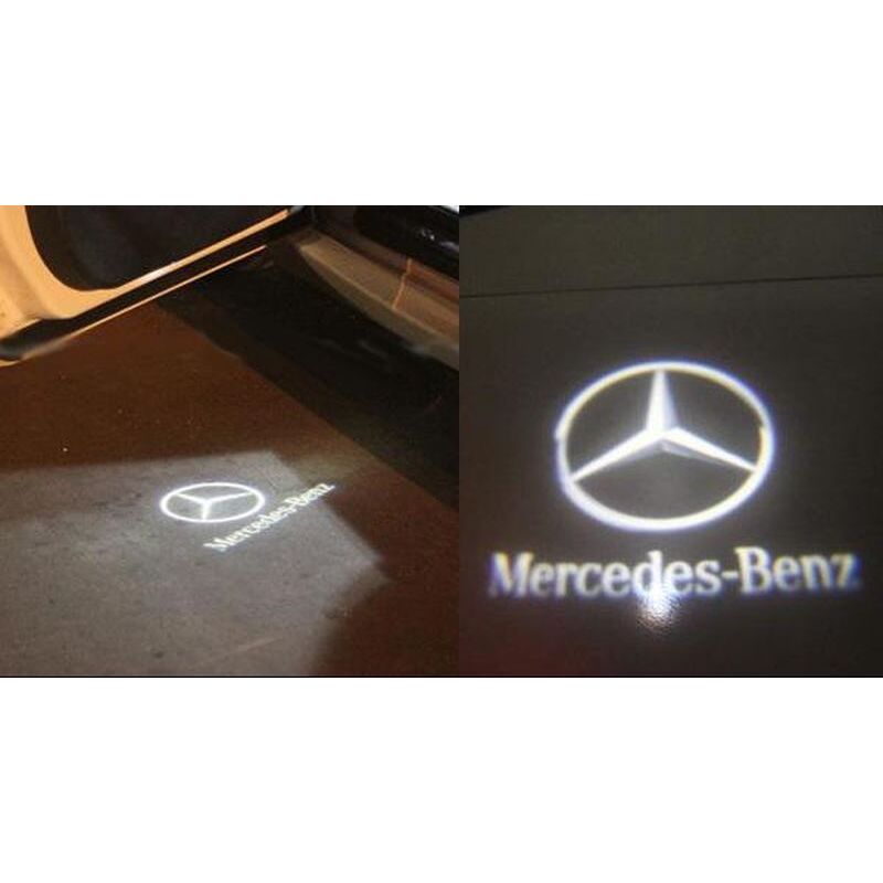 Led logo bas de porte Mercedes éclairage lumière classe A B C E ML CLA CLE  CLK GLK ETC… - Équipement auto