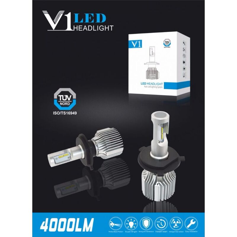 H1-64150-52140 V1 Flip chip LED Car Headlight 72W 8000lm image 0