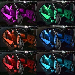 2x Led RGB T10 12V para coche color e intensidad controlado por mando a distancia