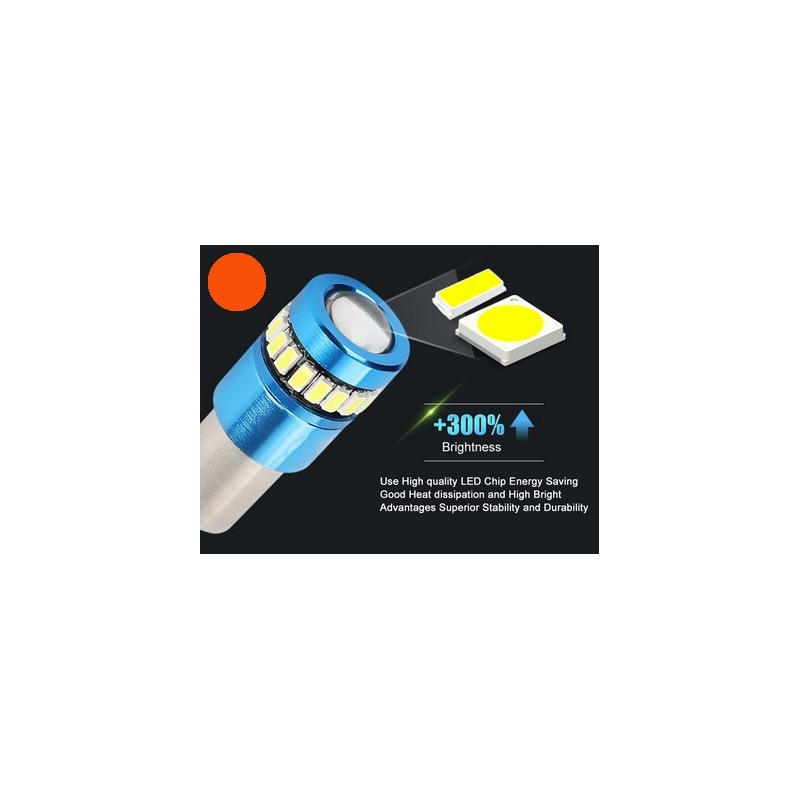 W5W CANBUS T10 24 LED SMD 3014 AMBAR W5W CANBUS T10 24 LED SMD 3014 AMBAR