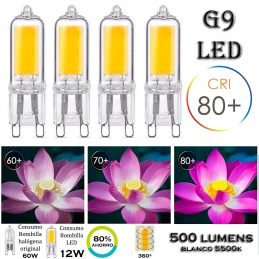 4x G9 cob LED lampadine di vetro 12W 500 lumen image 5
