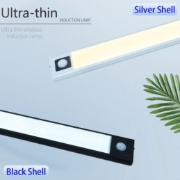 luz led Iluminación ligero LED ultrafina con USB para armarios de cocina, 3 modos, Sensor de movimiento PIR, recargable, de alum