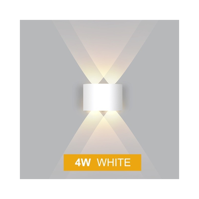 Lámpara LED de pared IP65 para exteriores, iluminación de jardín impermeable, AC86-265 de aluminio para interior, dormitorio, sa