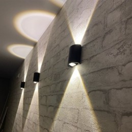 Lámpara LED de pared IP65 para exteriores, iluminación de jardín impermeable, AC86-265 de aluminio para interior, dormitorio, sa