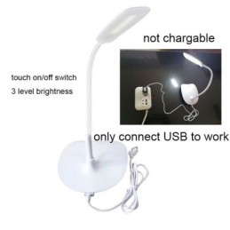 Lámpara LED de Escritorio Plegable, luz de mesa portátil, con alimentación por USB, regulable, con atenuación táctil, 6000 K, CC