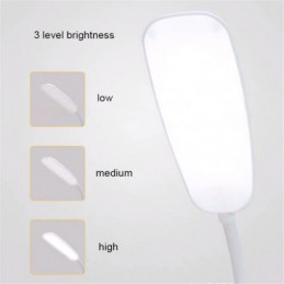 Lámpara LED de Escritorio Plegable, luz de mesa portátil, con alimentación por USB, regulable, con atenuación táctil, 6000 K, CC