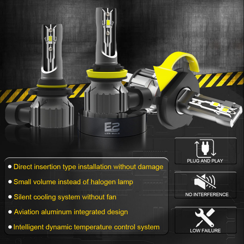 H8 / H11 / H16 80W LED COB 12000 lumens (2 unidades)