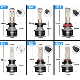 H8 / H11 / H16 115W LED CSP 16000 lumens (2 unidades)