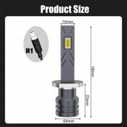 copy of H8 / H11 / H16 115W LED CSP CANBUS 16000 lumens (2 pièces)