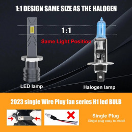 H1 80w LED CSP CANBUS 30000 lumens (2 unidades)