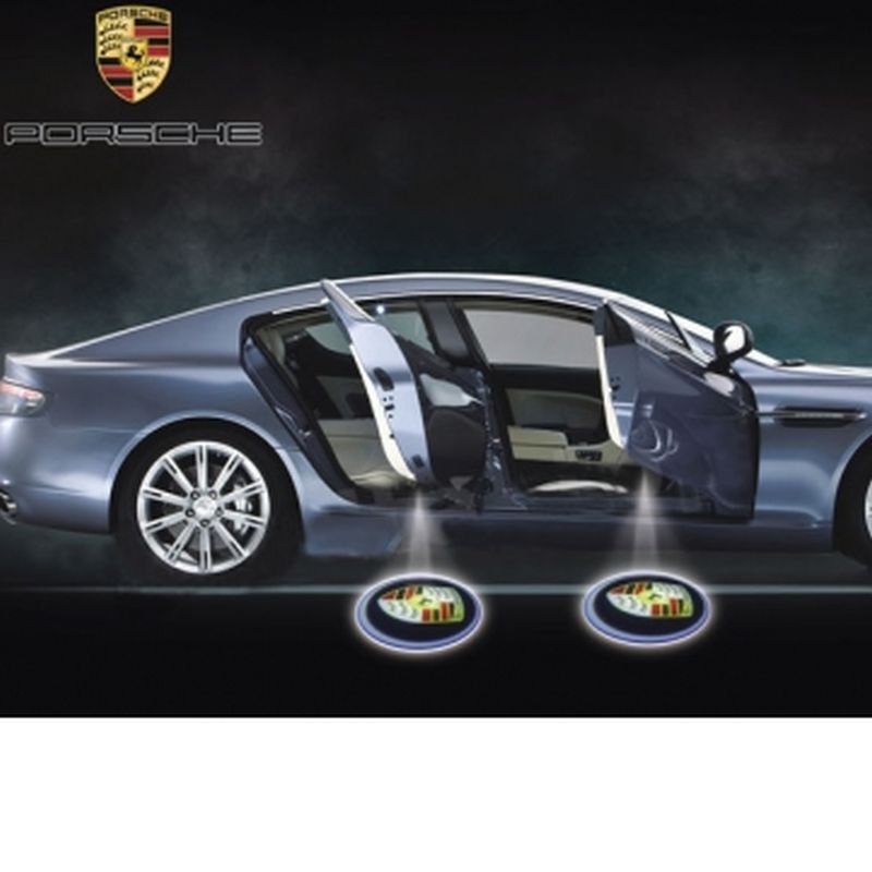 LOGO SOUS LES PORTES PORSCHE CREE LED