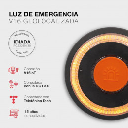 V16 Luz Emergencia Coche Homologado DGT con Geolocalización y Datos incluidos hasta 2038